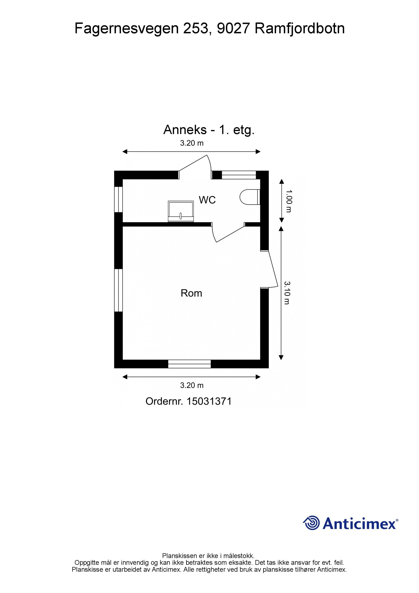 Plantegning anneks Galleribilde