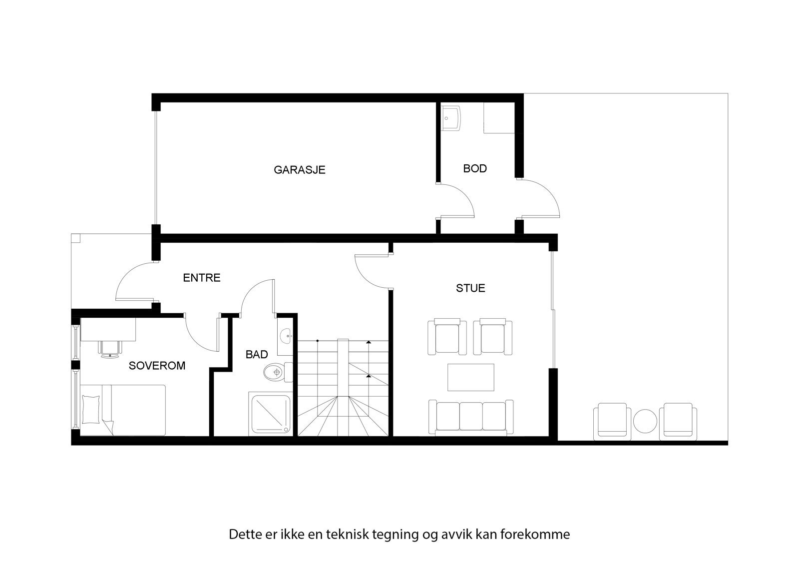 Plantegning 1. etg Galleribilde