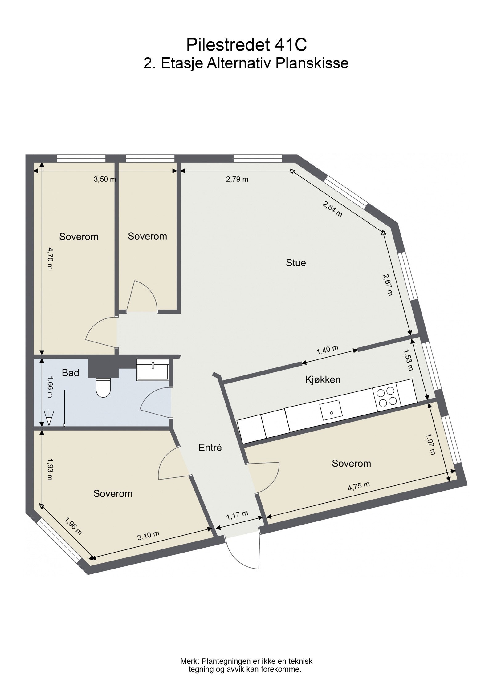 Alternativ plantegning. Galleribilde