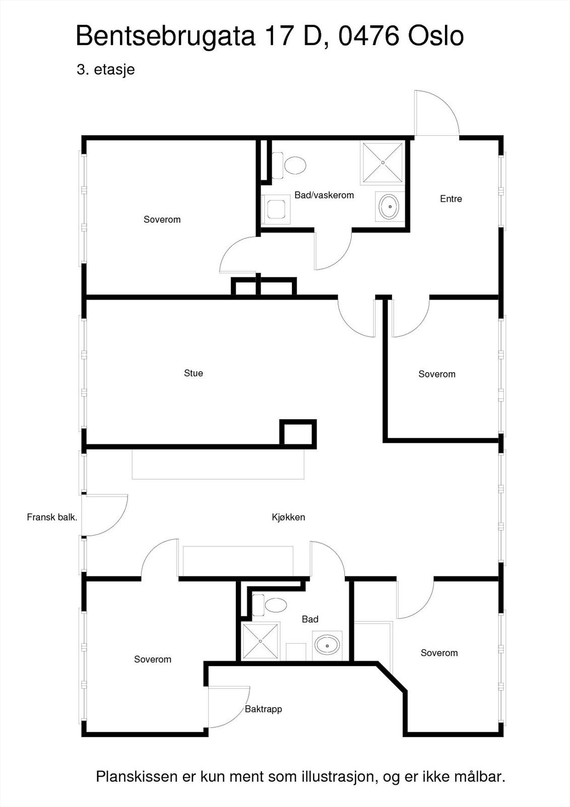 Bentsebrugata 17 D, 3. etasje Galleribilde