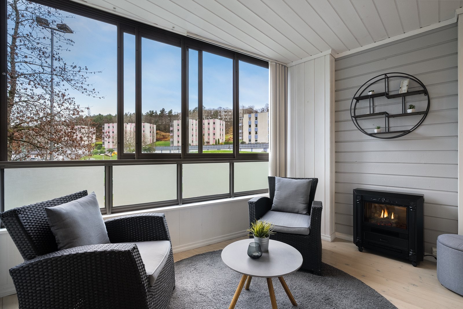 Flott balkong som kan benyttes hele året Galleribilde