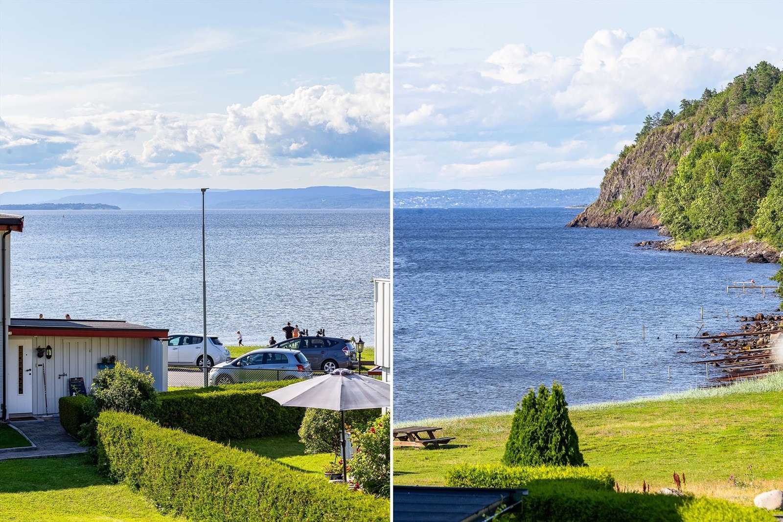 Utsikt til Oslofjorden i to retninger - fremhevet med zoom. Galleribilde