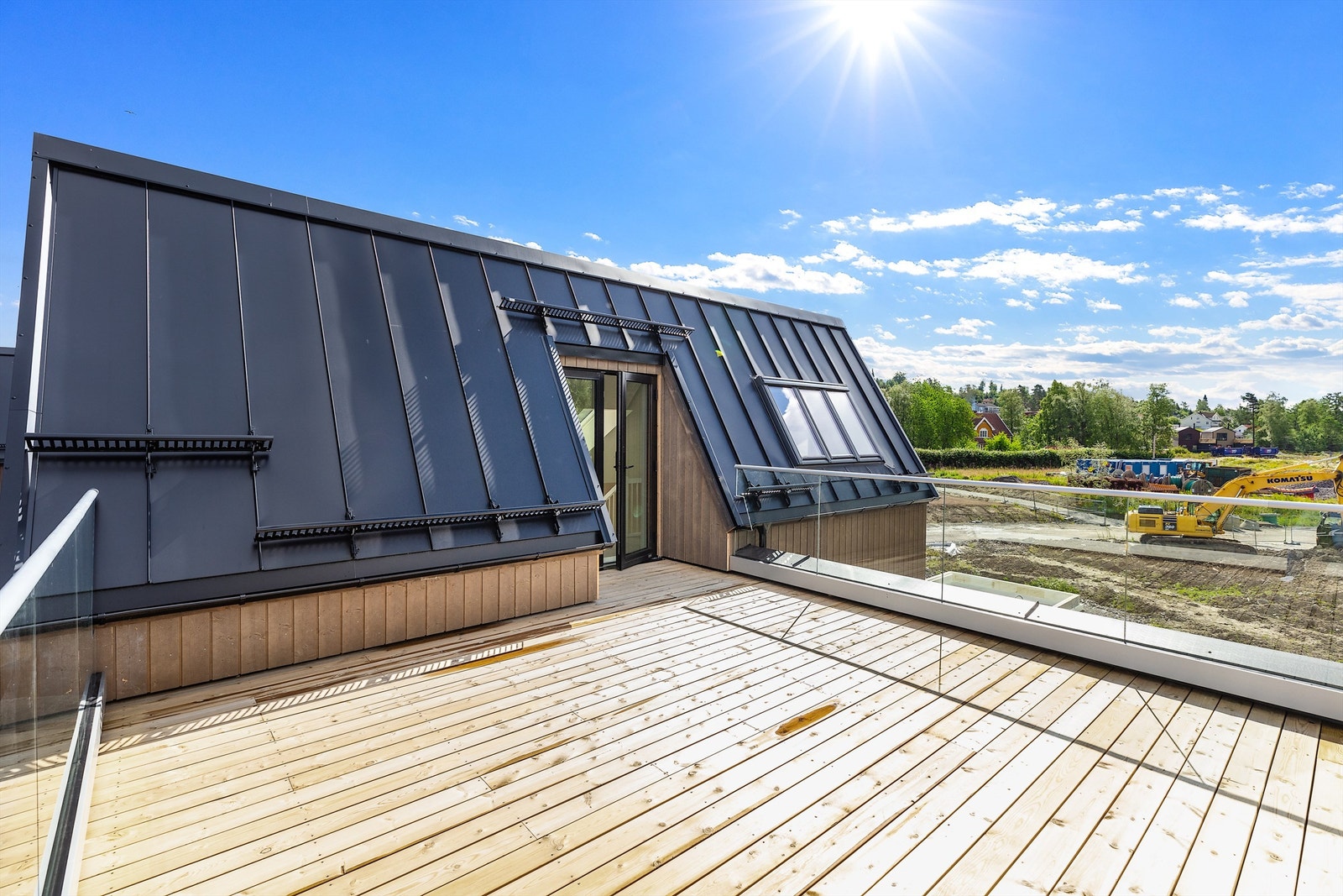 Takterrasse med god solgang Galleribilde