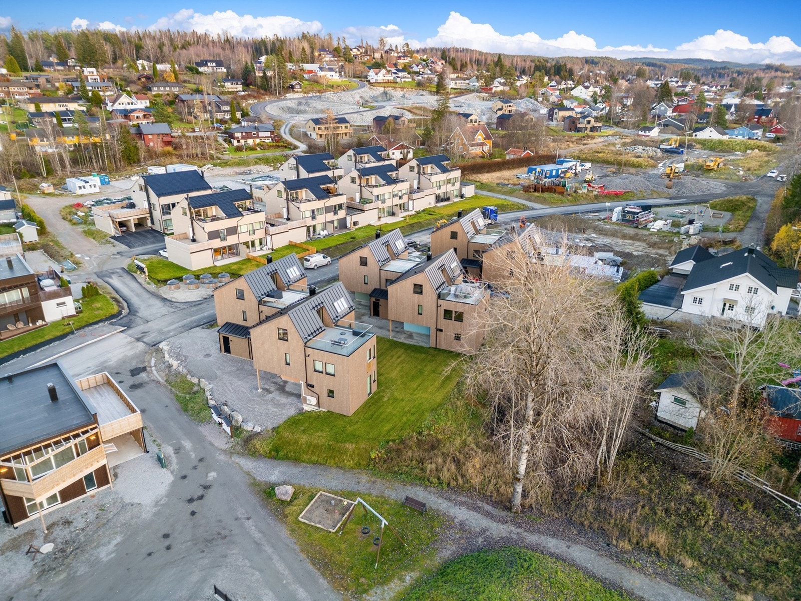 Feltet under utbygging - Her tilbys flotte takterrasser Galleribilde