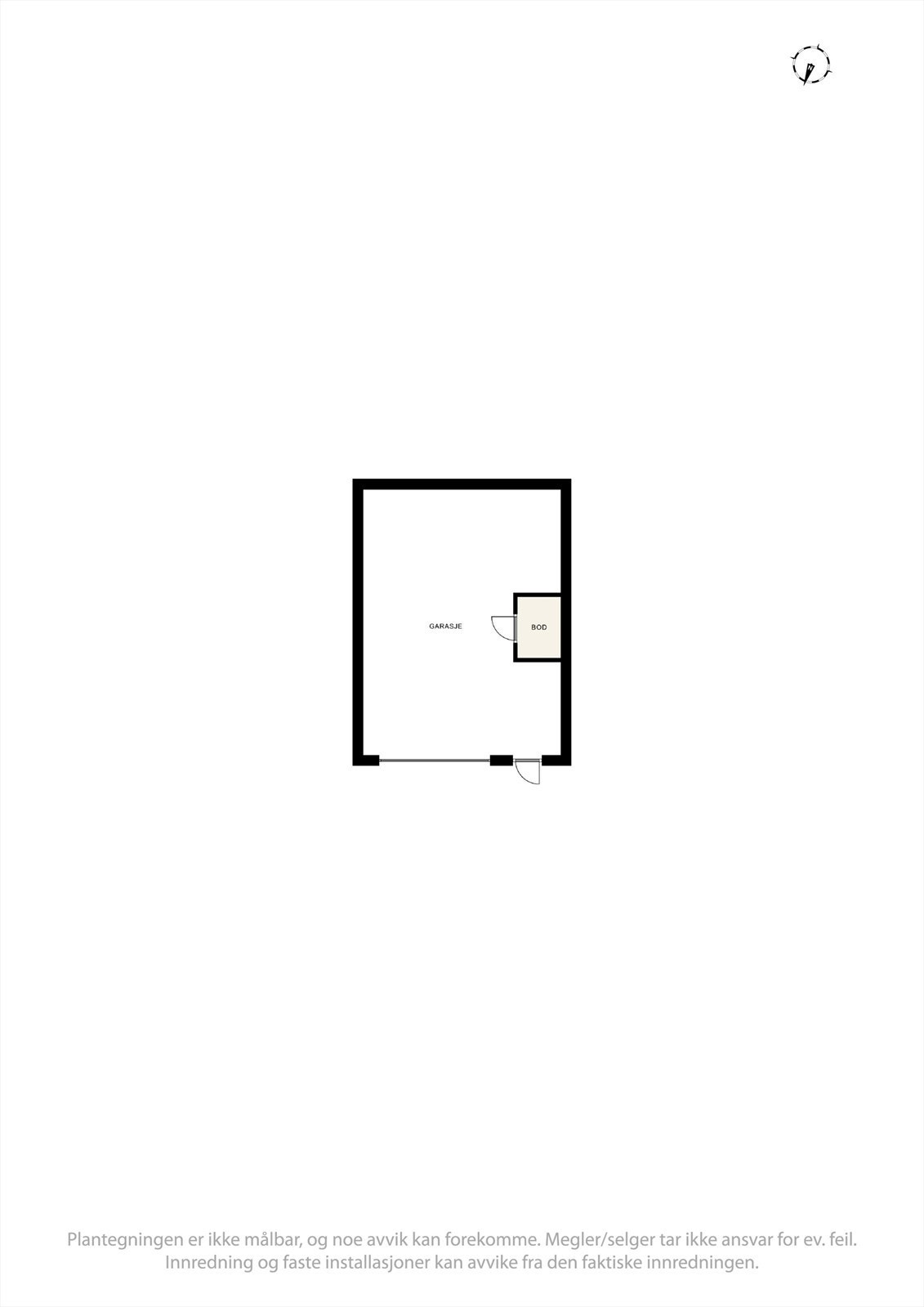 Plantegning - garasjen. Galleribilde