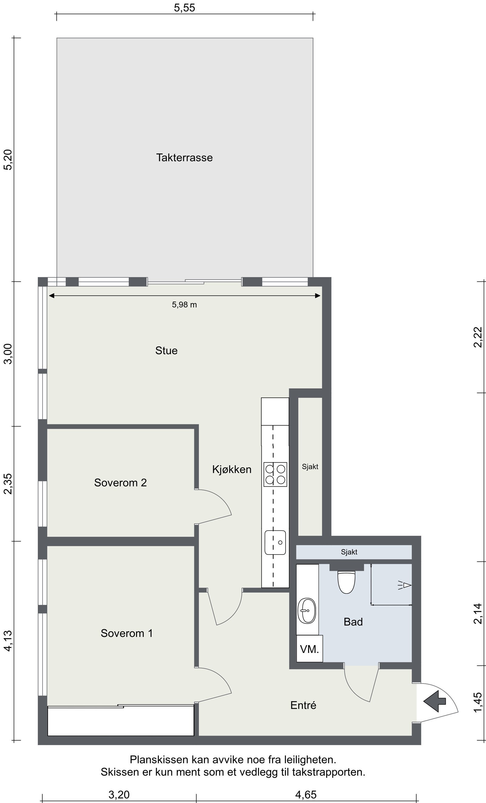 La ta starte med plantegningen så du får en oversikt. Galleribilde