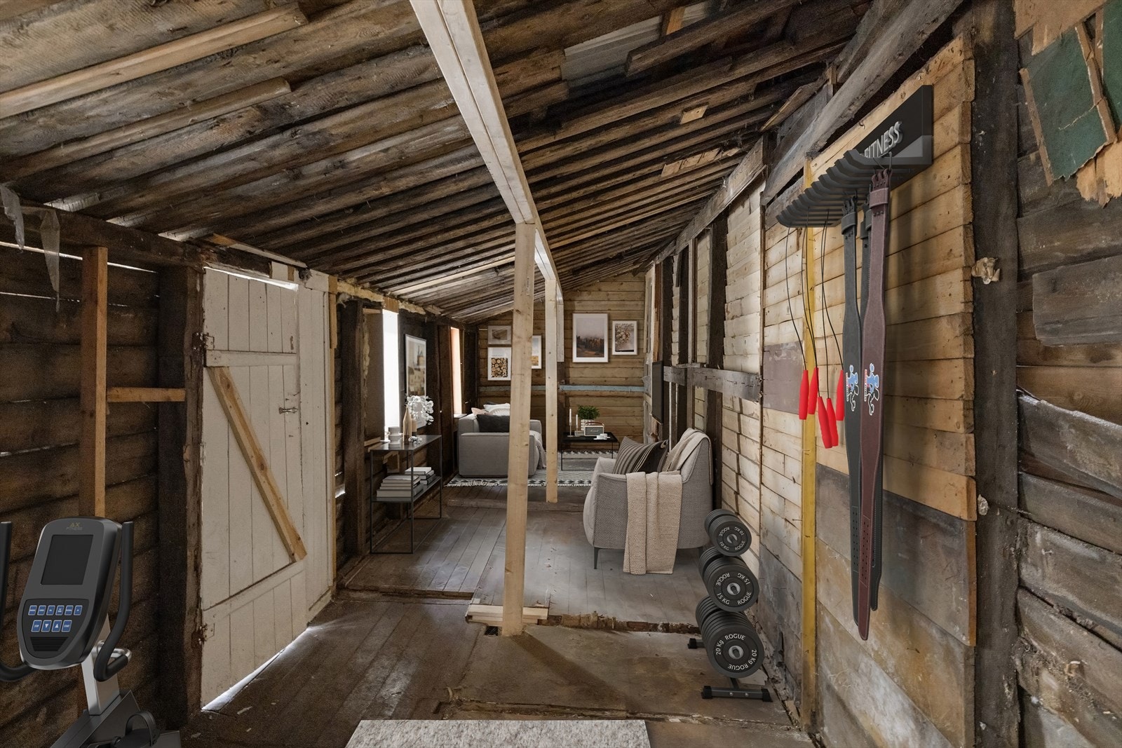 Digital styling. Det er kun de to leilighetene i 2.etasje som har tilgang til rommet. Hver leilighet vil få et areal på ca. 7 m² hver. Galleribilde