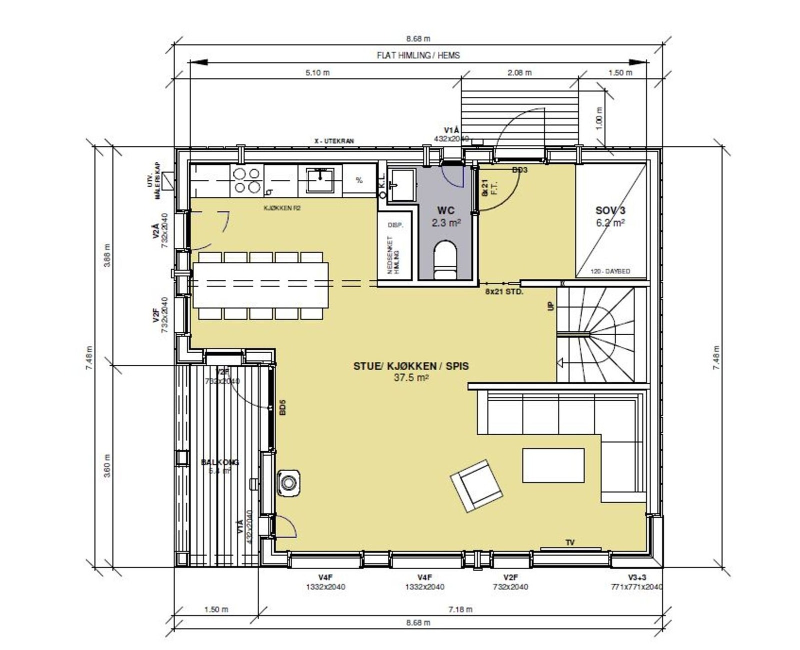 Plantegning Vy14UH hovedplan Galleribilde