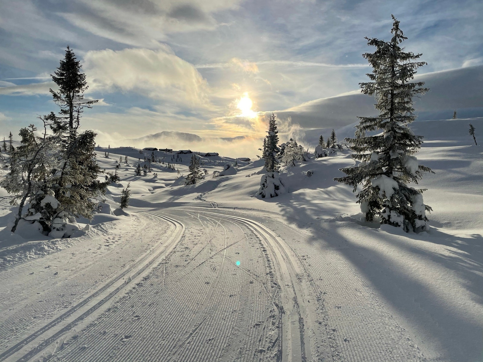 Milevis med skiløyper Galleribilde