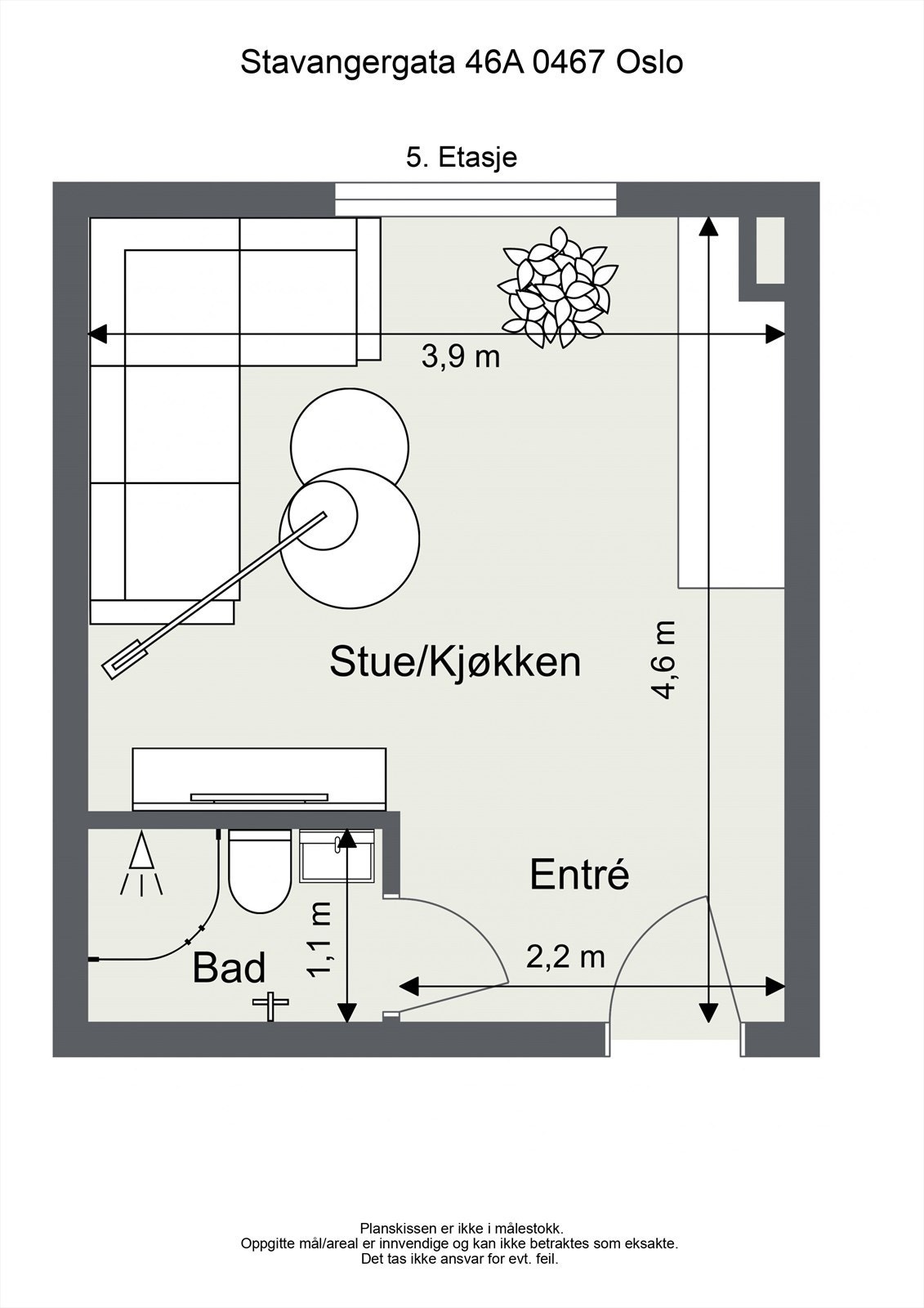 Takstmannens planskisse Galleribilde