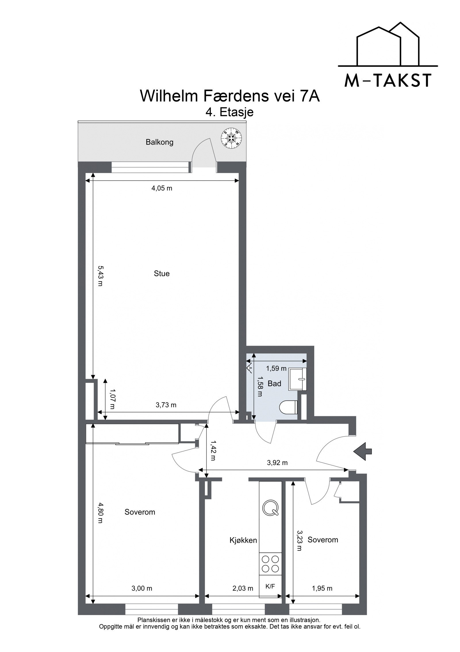 Plantegning Wilhelm Færdens vei 7A Galleribilde