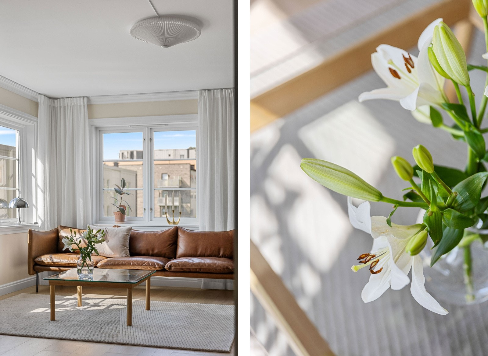 De store vinduene sørger for unik, naturlig lyssetting på dagtid. Galleribilde