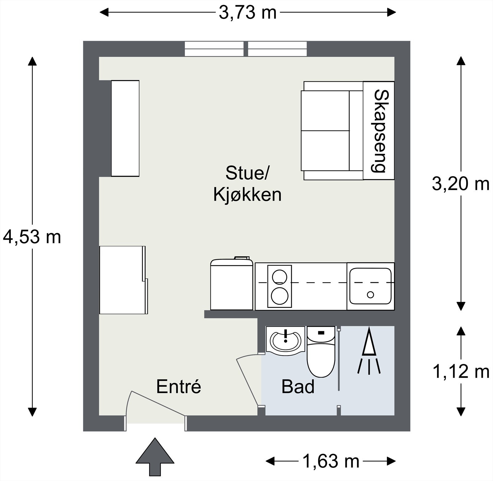 Plantegning til orientering. Galleribilde