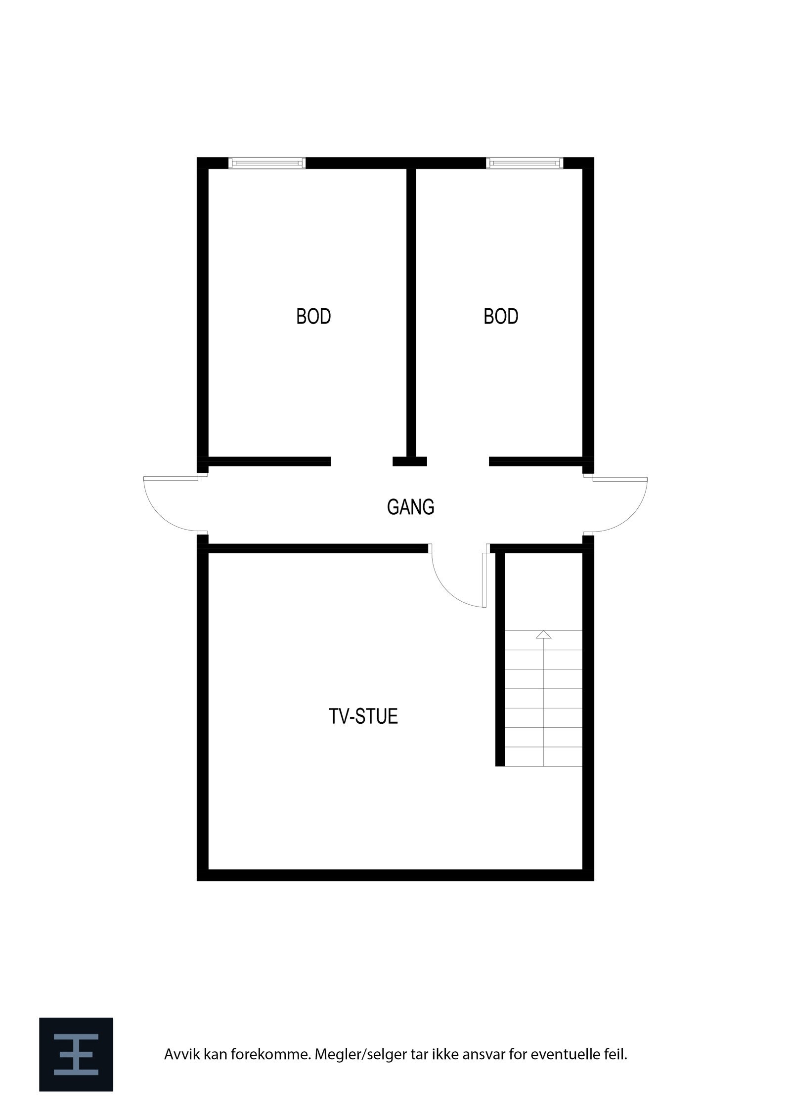 Plantegning - kjeller. Galleribilde
