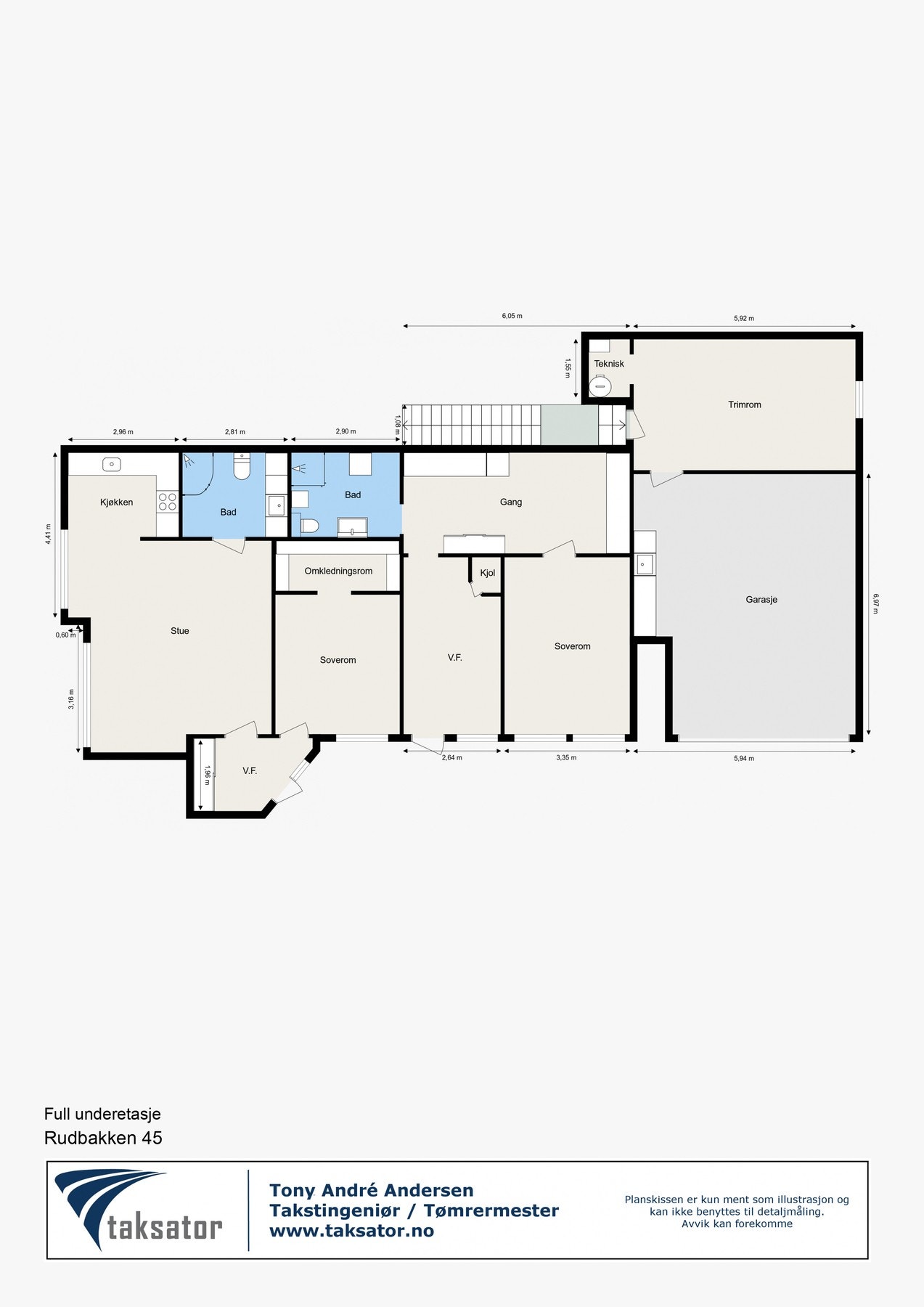 Plantegning underetasje Galleribilde