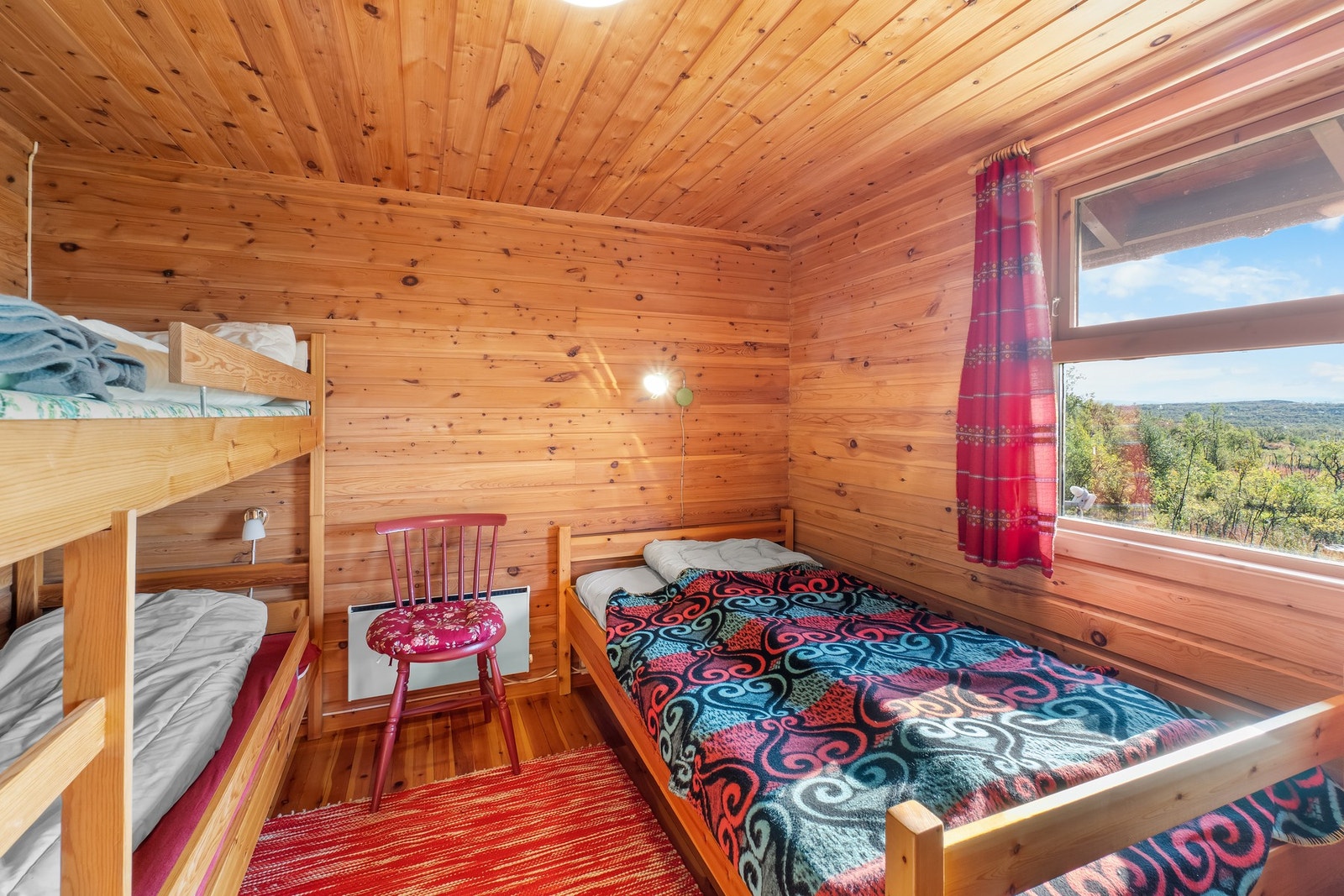 Hovedsoverommet har god plass til flere senger med tilhørende møblement. Galleribilde