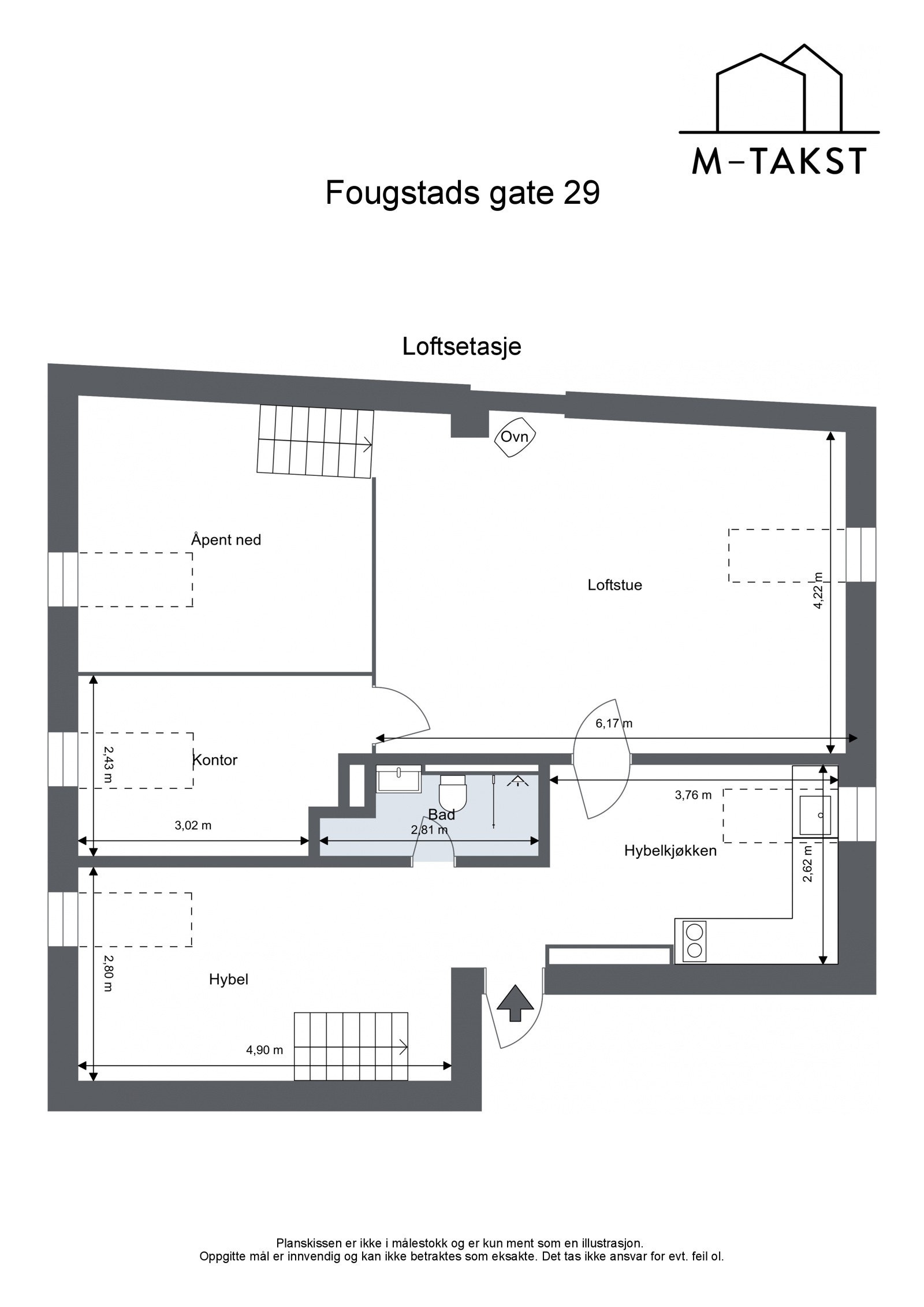 Plantegning Loftsetasje Galleribilde