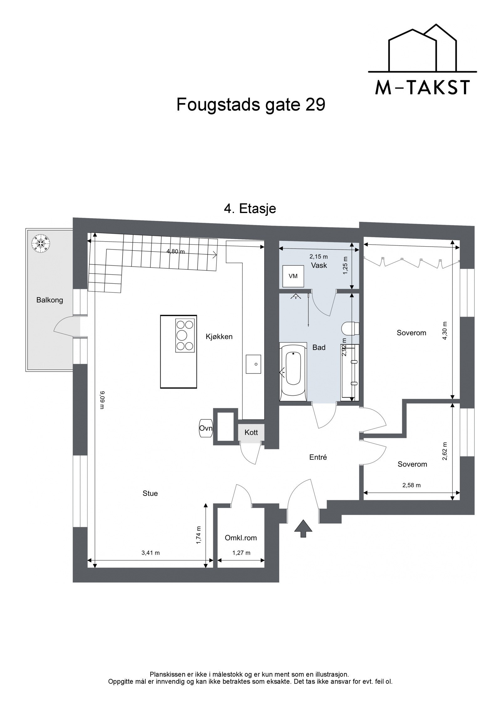 Plantegning 4.etasje Galleribilde