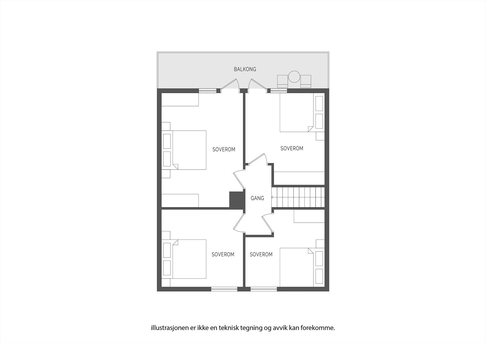 Plantegning 2.etg Galleribilde