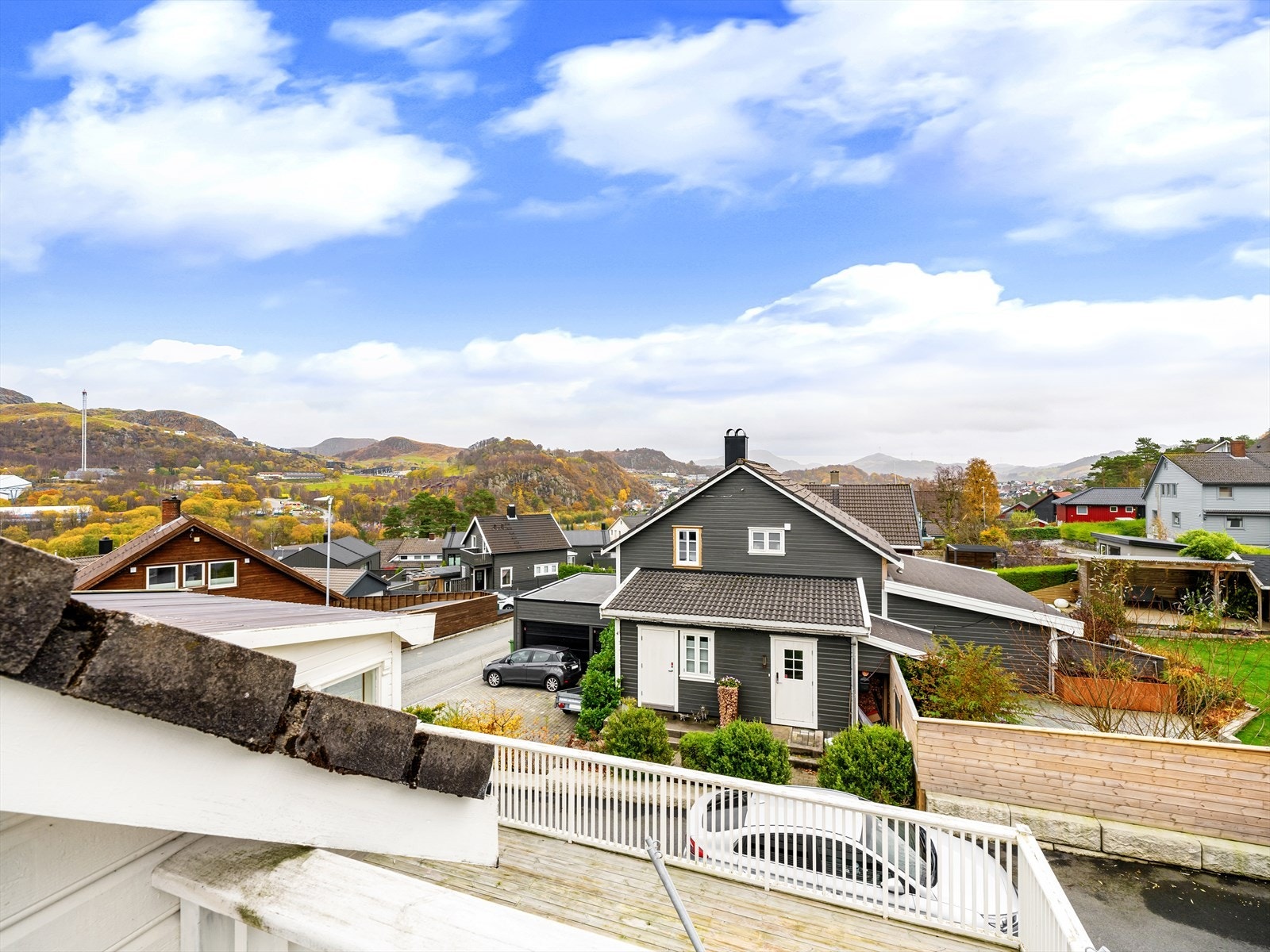 Utsikt fra balkongen Galleribilde