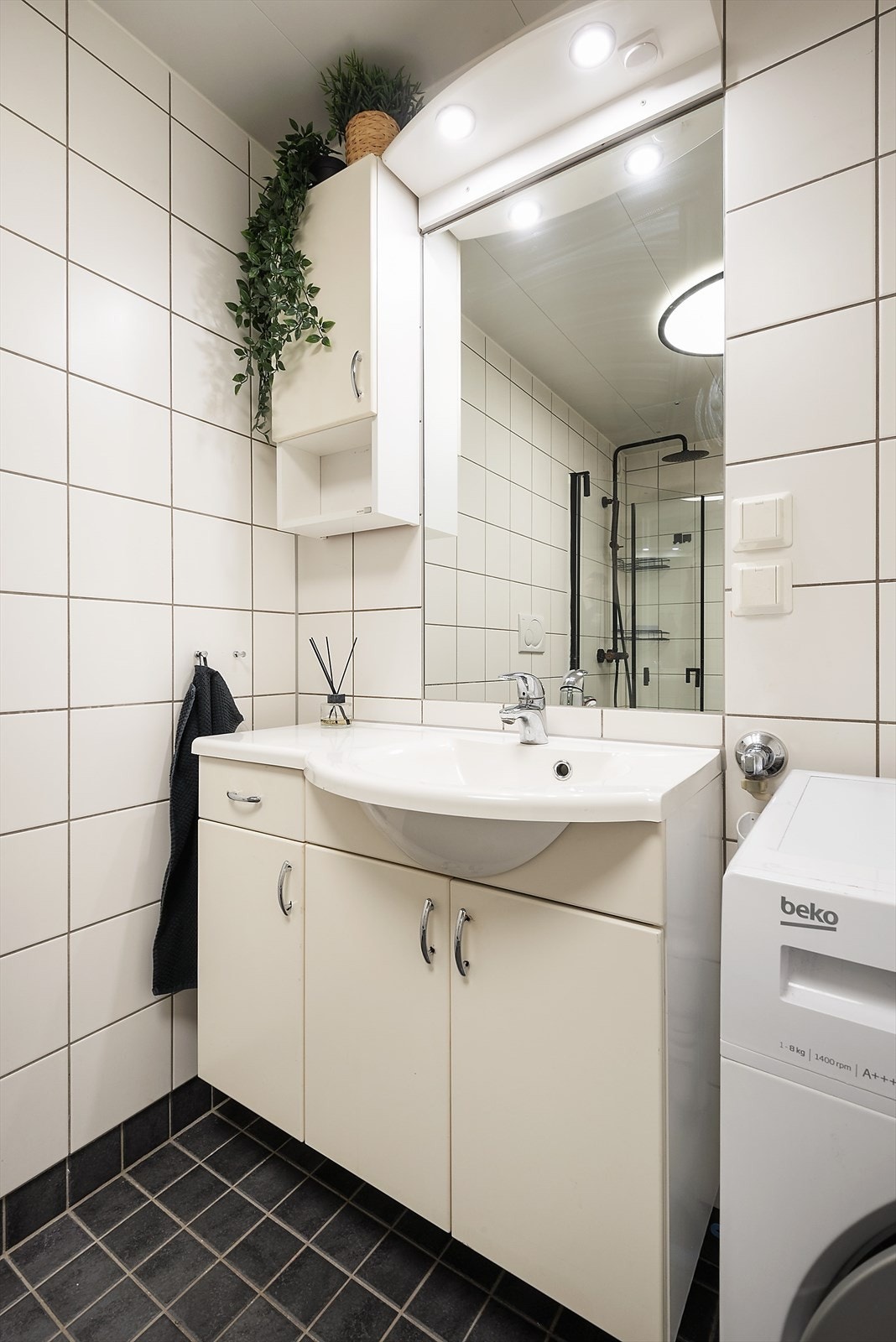 Det er opplegg for vaskemaskin. Galleribilde