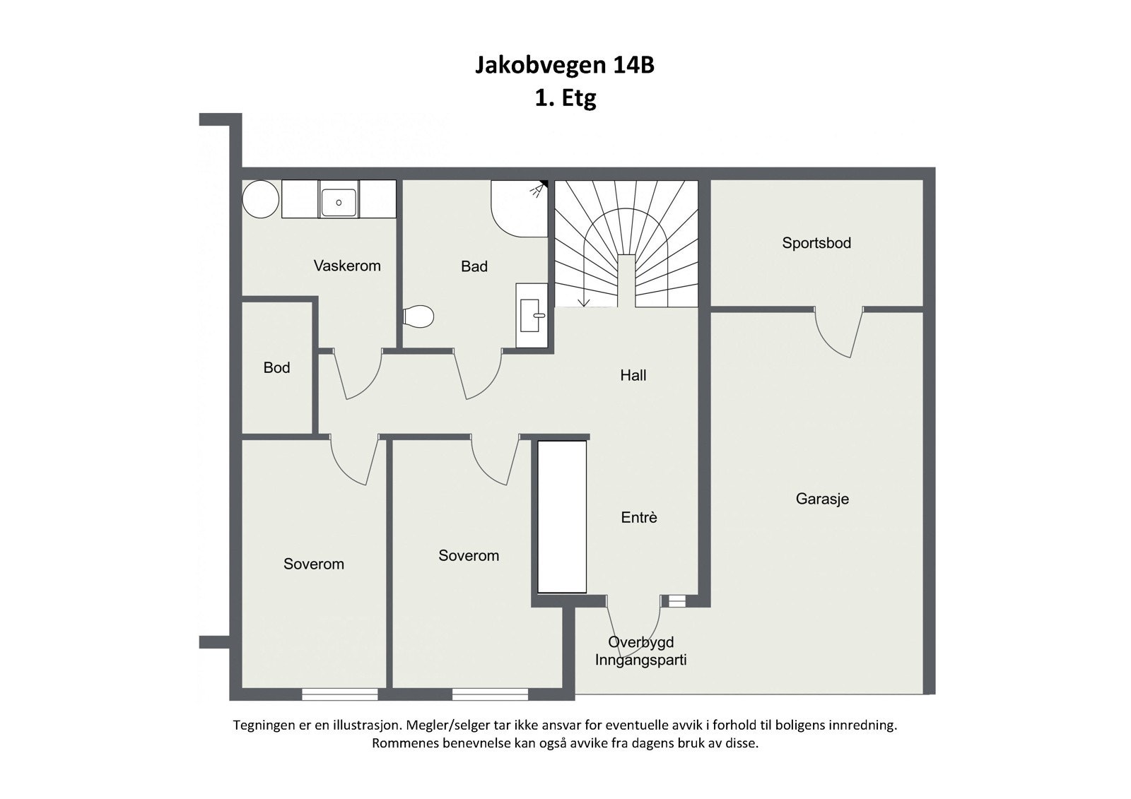 Plantegning 2D - 1.etg Galleribilde