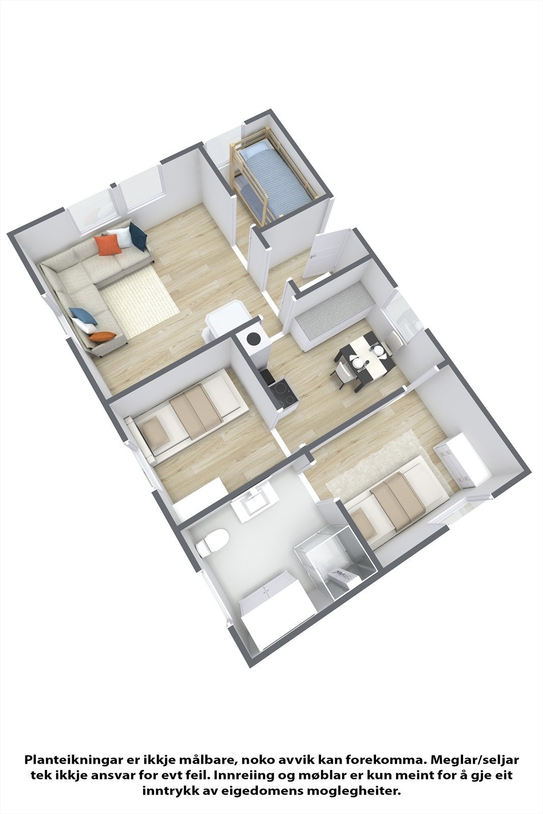 Planteikning 3D 1.etg. Galleribilde