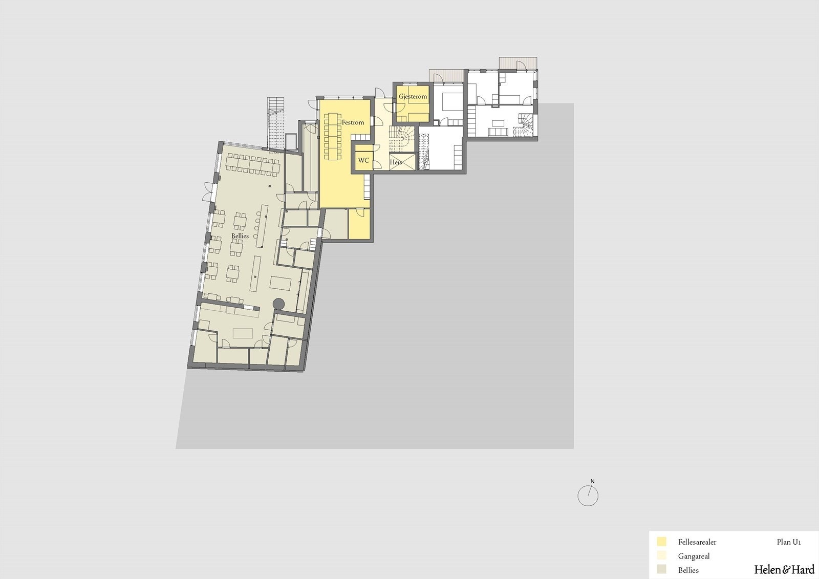 Plan -1 et. fellesarealer Galleribilde