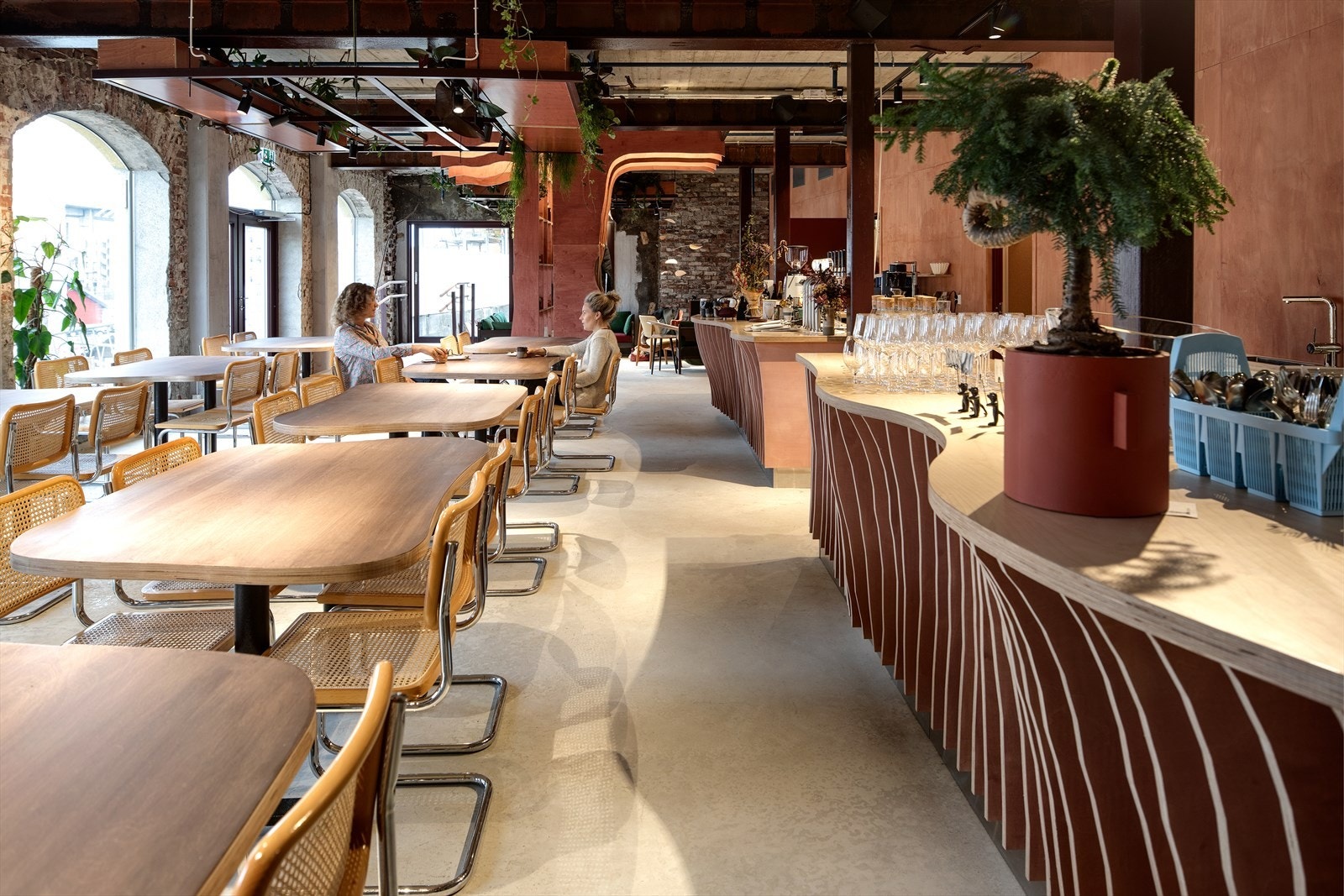 017_Din nærmeste nabo er Bellies, den plantebaserte restauranten som åpnet dørene i den gamle fabrikken høsten 2019..jpg Galleribilde