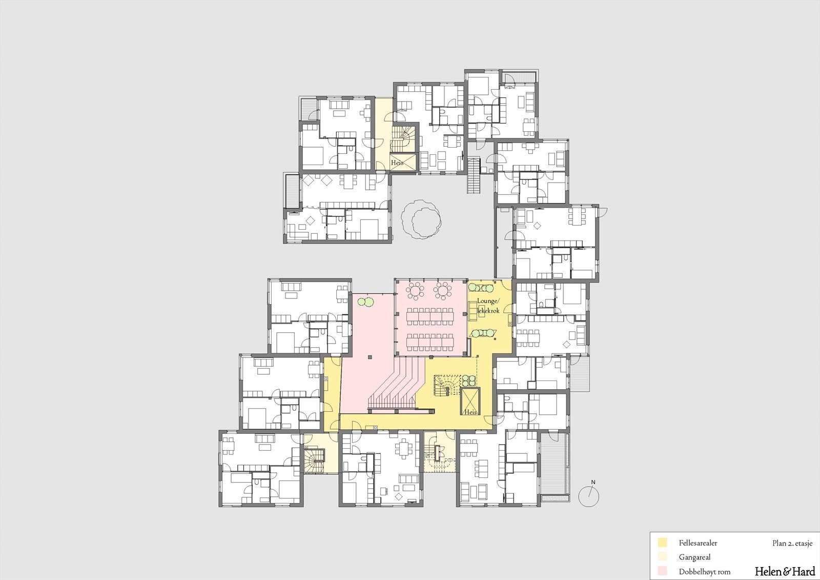 Plan 2. et. fellesarealer Galleribilde