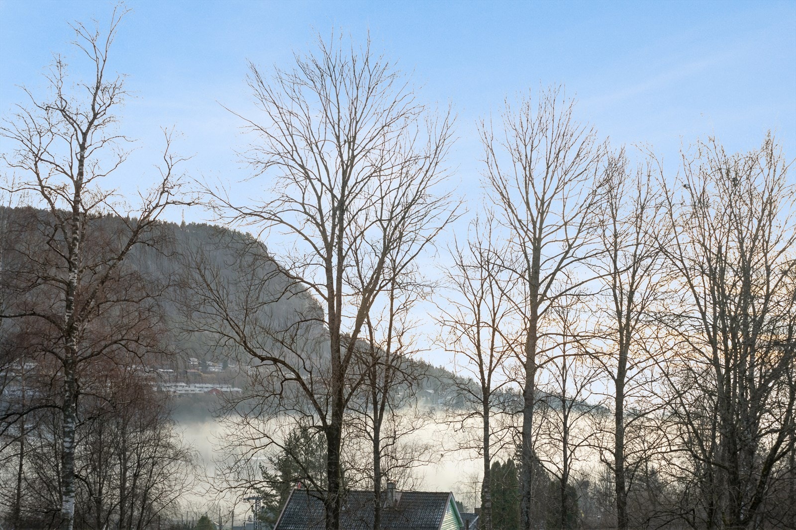 Utsikten til Kolsåstoppen preger leiligheten. Galleribilde