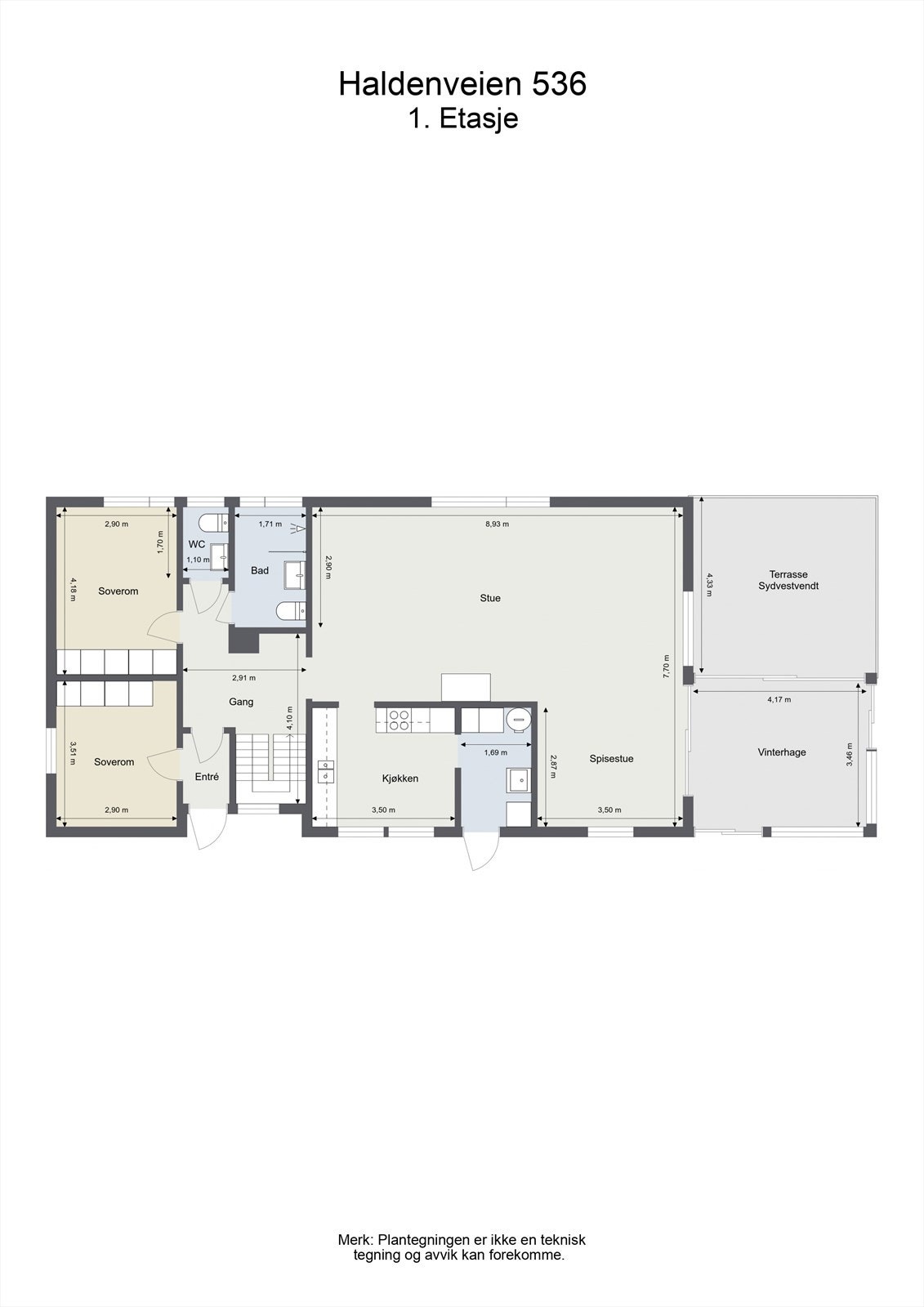 Plantegning 1.etasje Galleribilde