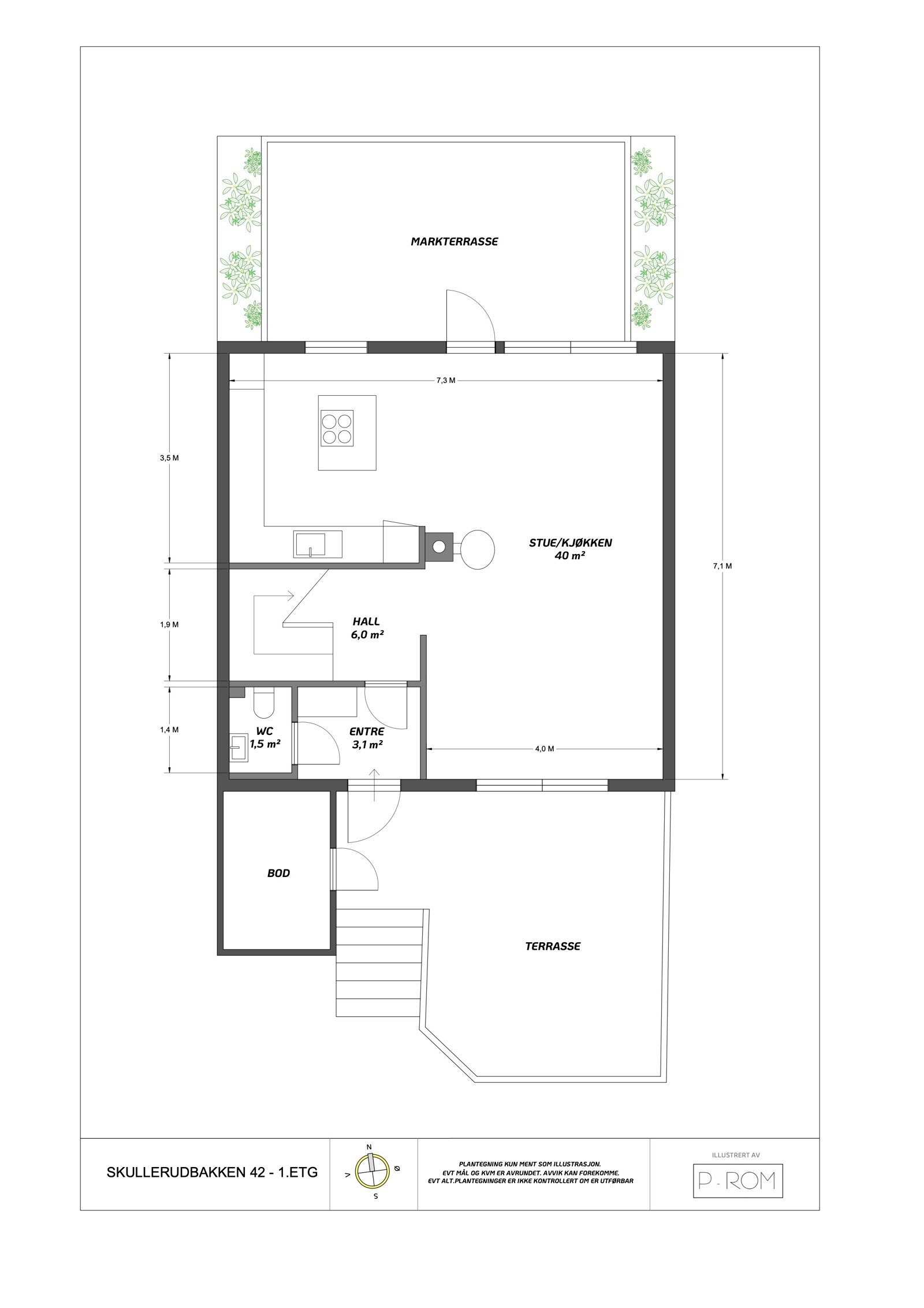 Planløsning første etasje. Galleribilde