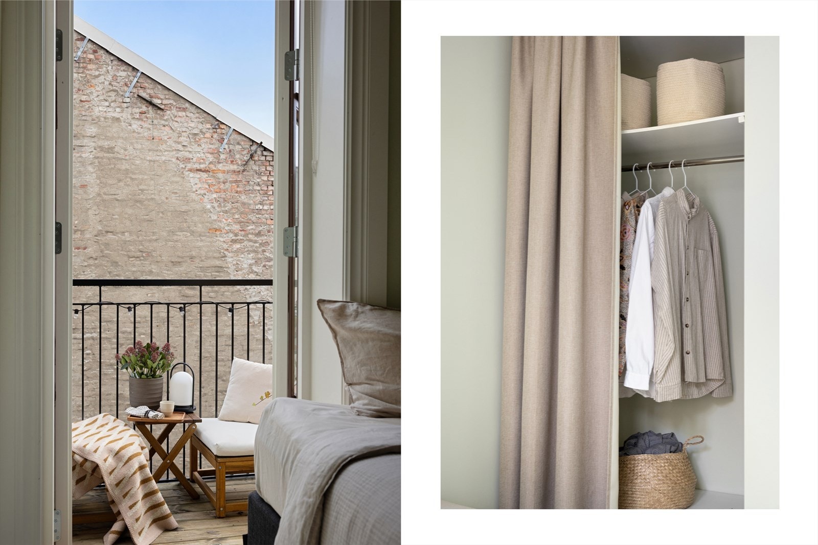 Fra soverommet er det utgang til en østvendt balkong på 2,6 kvm. Galleribilde