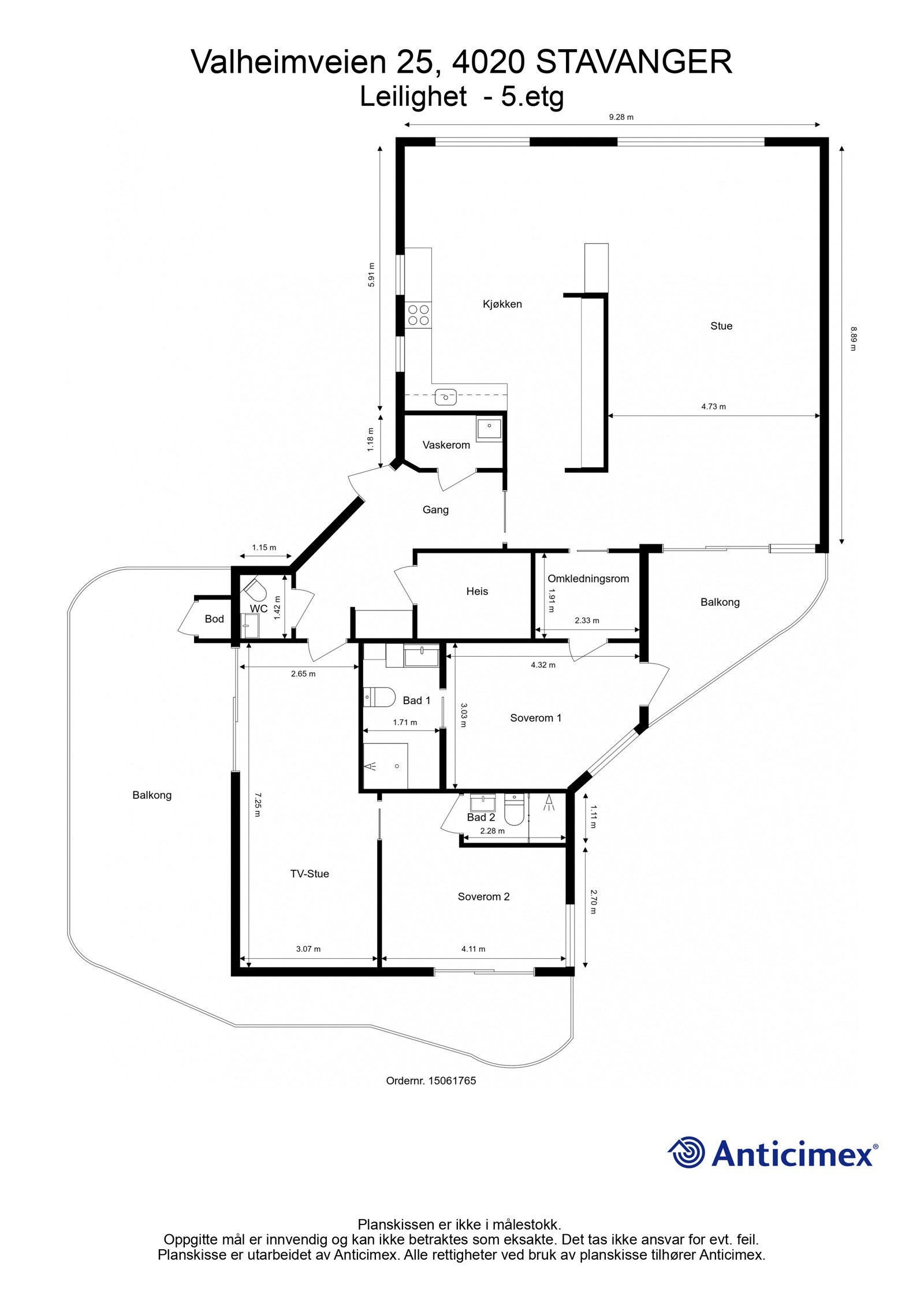 Plantegning | Valheimveien 25 Galleribilde