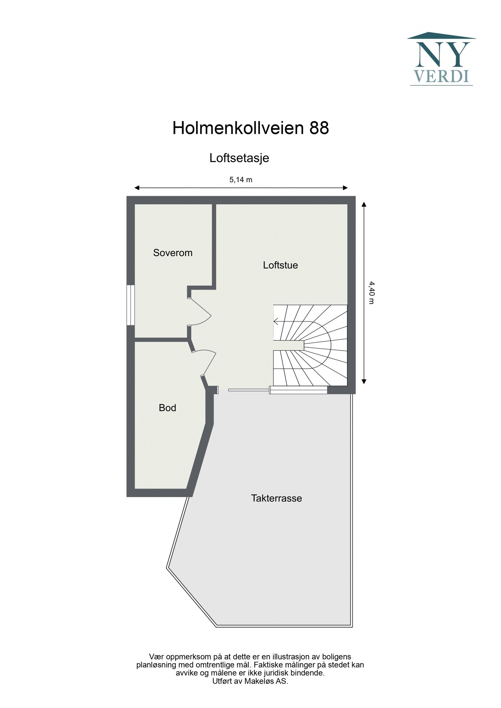Plantegning loft. Galleribilde
