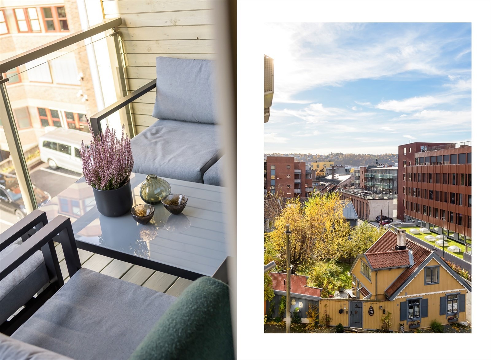 Hyggelig utsyn fra balkongen. Galleribilde