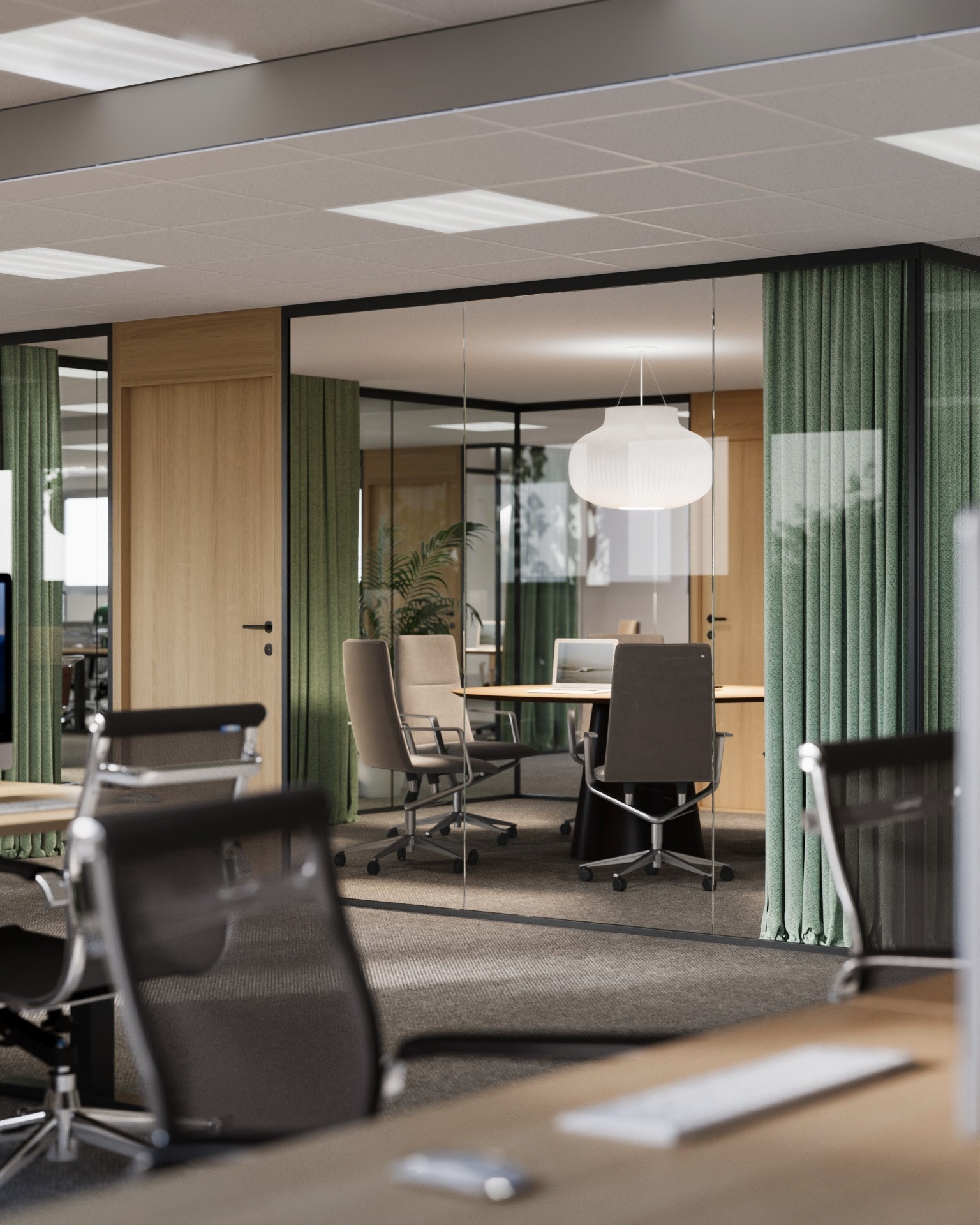 Illustrasjon av oppussede lokaler. Galleribilde