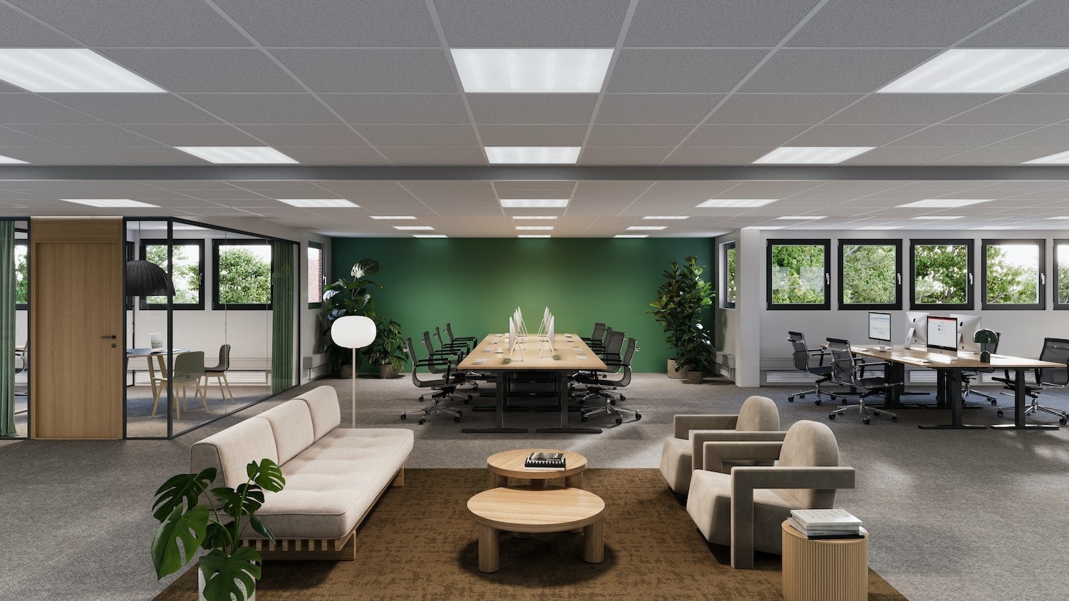 Illustrasjon av oppussede lokaler. Galleribilde