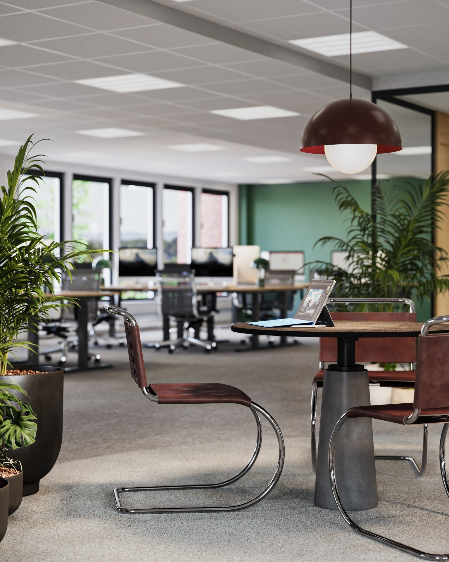 Illustrasjon av oppussede lokaler. Galleribilde