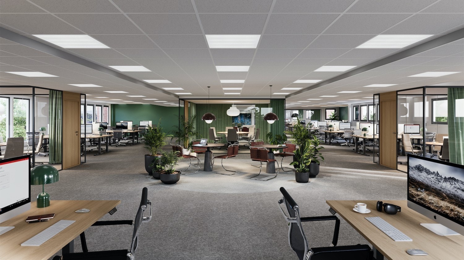 Illustrasjon av oppussede lokaler. Galleribilde