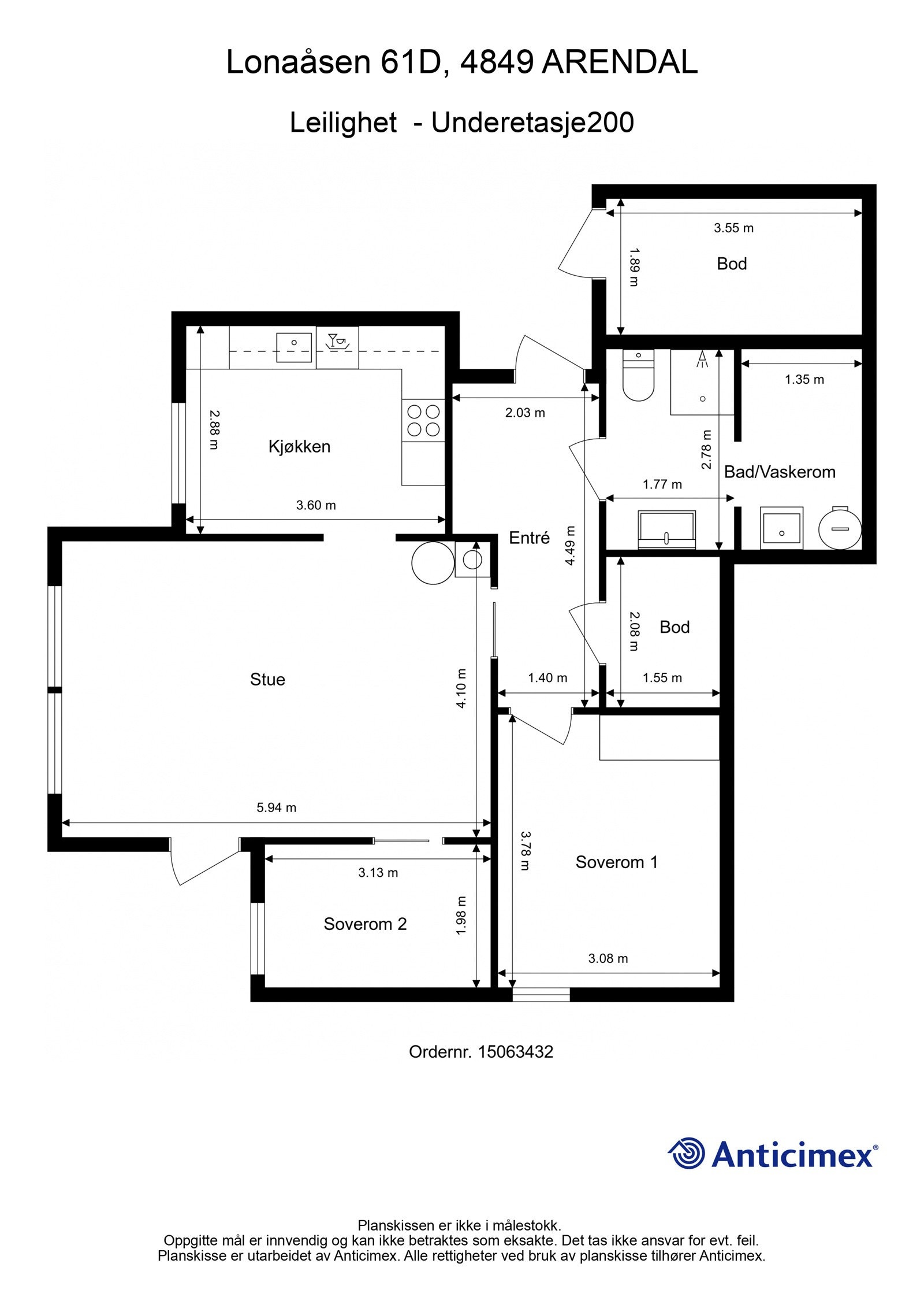 Plantegning - Underetasje Galleribilde