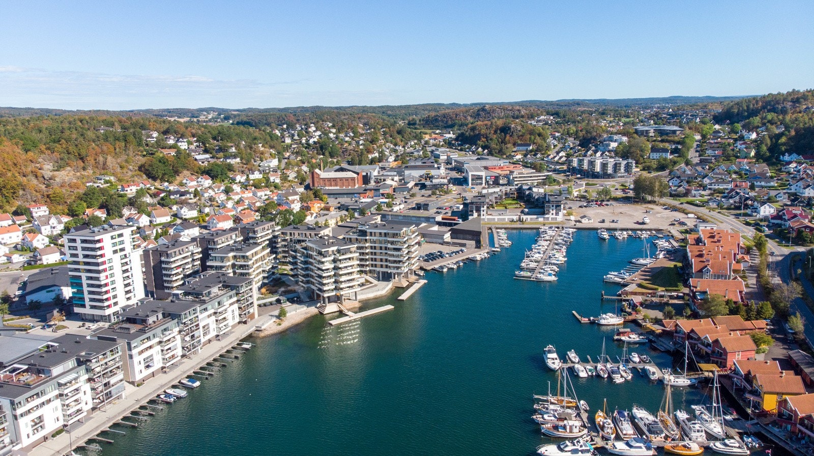 Nye Kilen Brygge har fantastisk plassering innerst i Sandefjordsfjorden Galleribilde