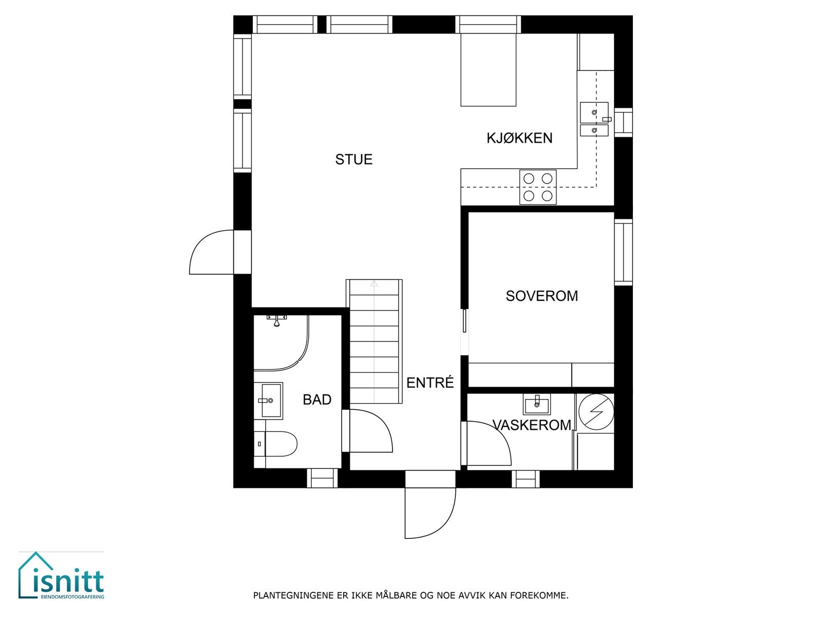 Plantegning 1 etg A1 Galleribilde