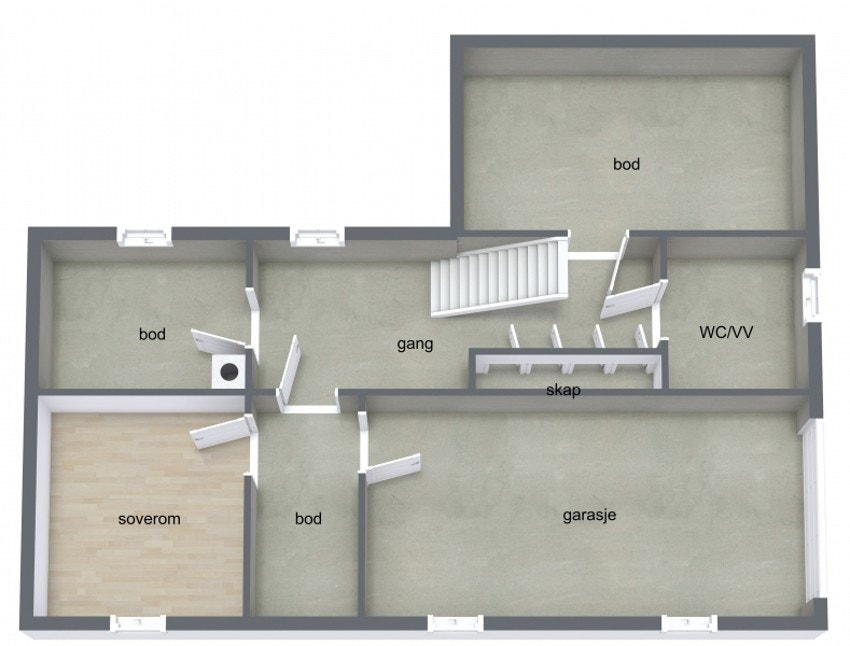 Planløsning kjeller Galleribilde