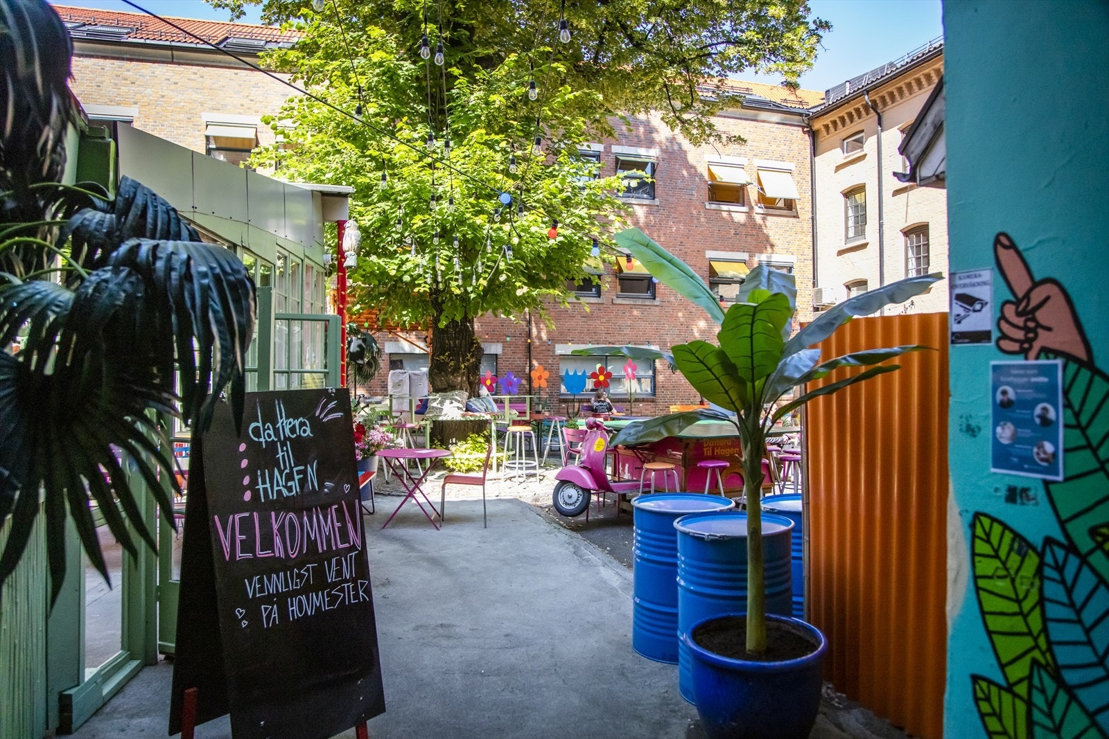 En populær nabolagsfavoritt er Dattera til Hagen. Dette er en restaurant og kafe´ på dagtid, konsertsted og klubb på kvelden. Galleribilde