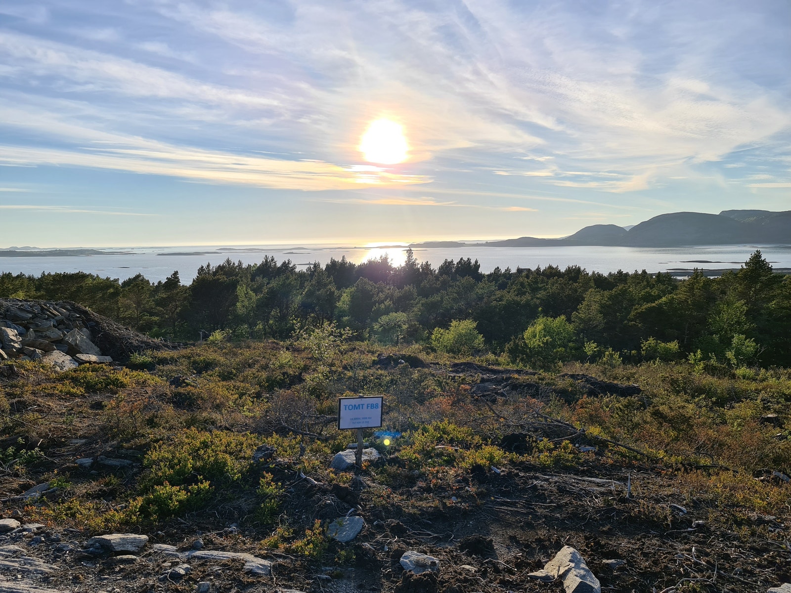Tomtene er godt merket for egenvisning. Foto: grunneier Galleribilde