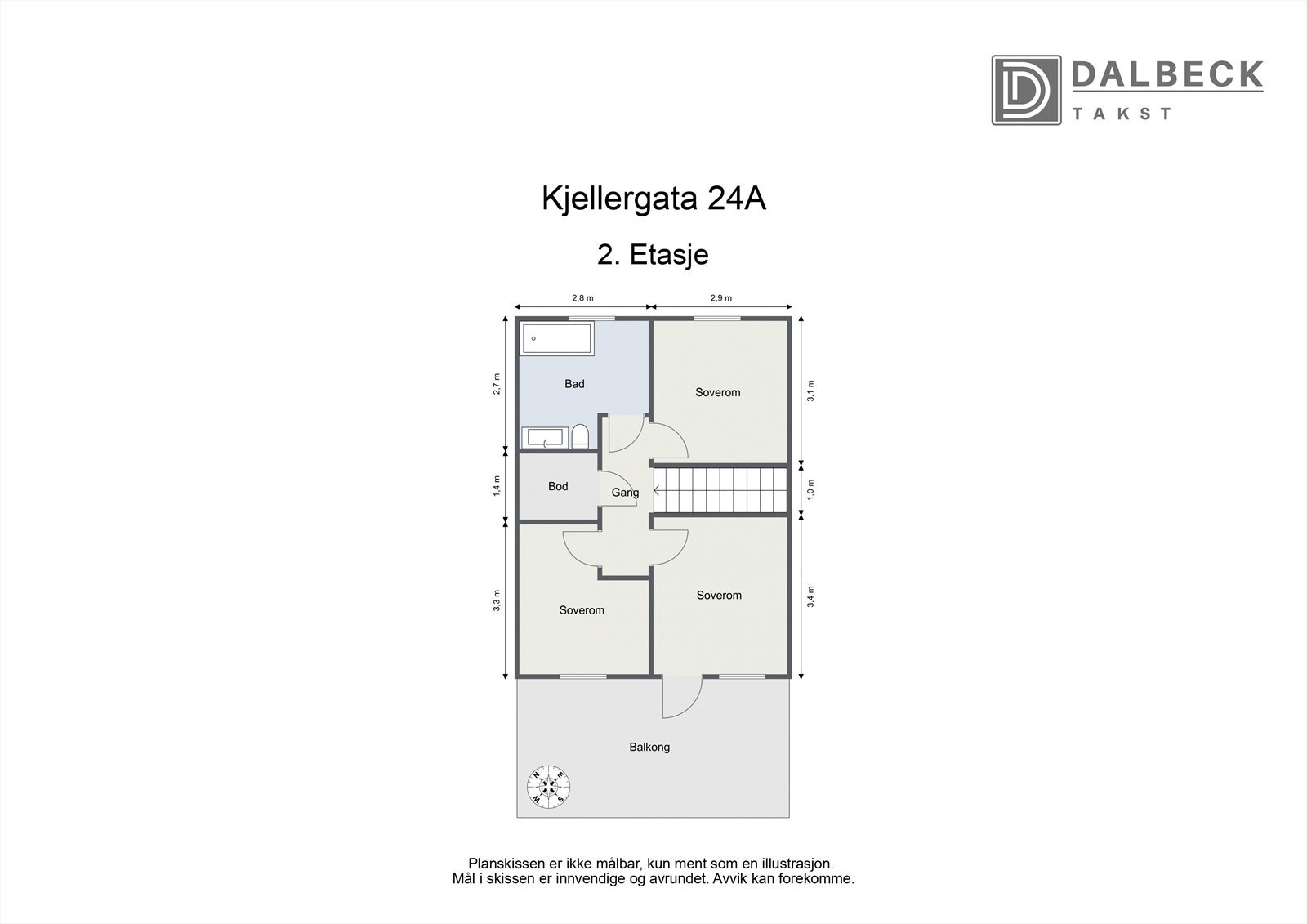 Plantegning - 2 .etg. Galleribilde