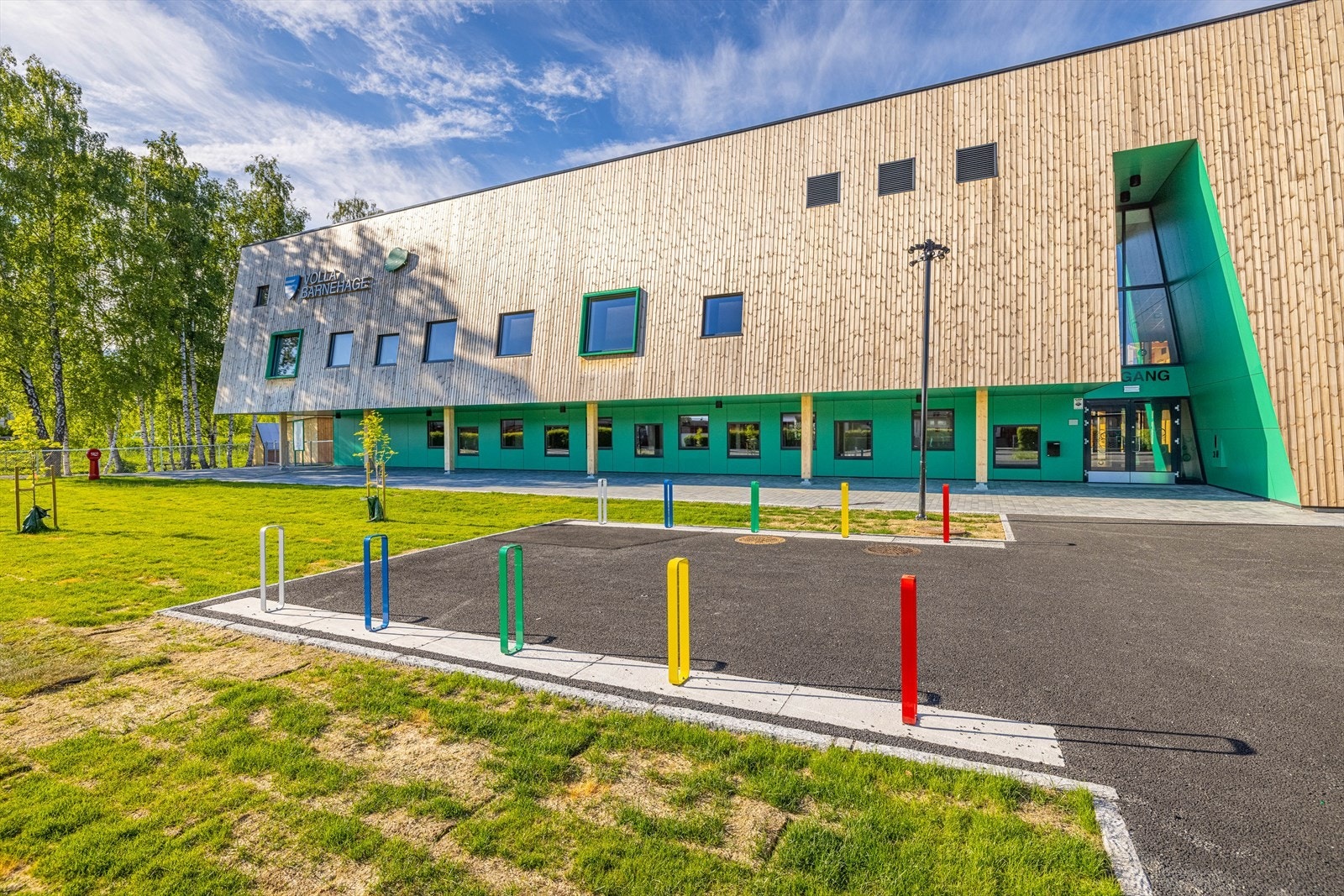 Det er også gangavstand til flere barnehager - Her ved nye Volla barnehage. Galleribilde