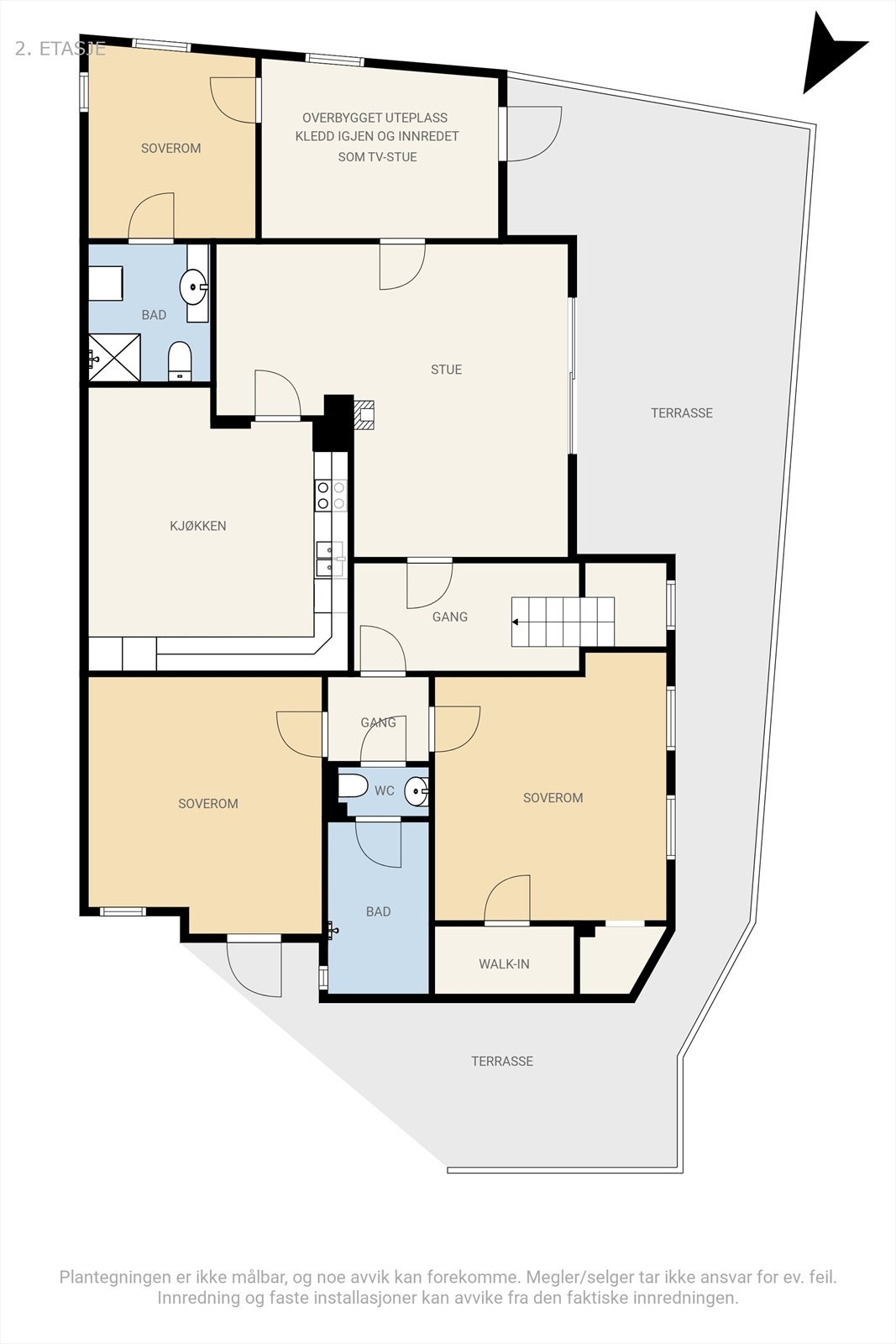 2.etasje: Plantegning. Galleribilde